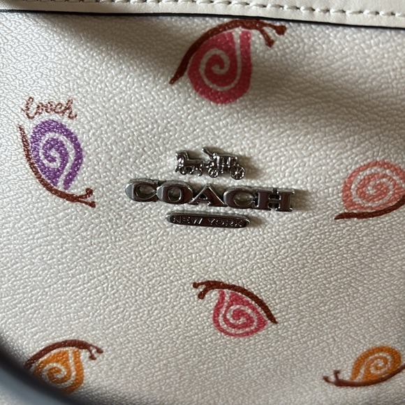 NWT Coach Cream Snail Print Small City Tote Bag - Picture 2 of 8